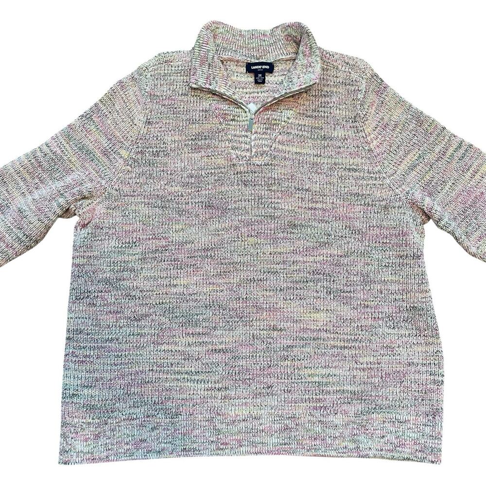 Lands End Drifter Quarter Zip Sweater
